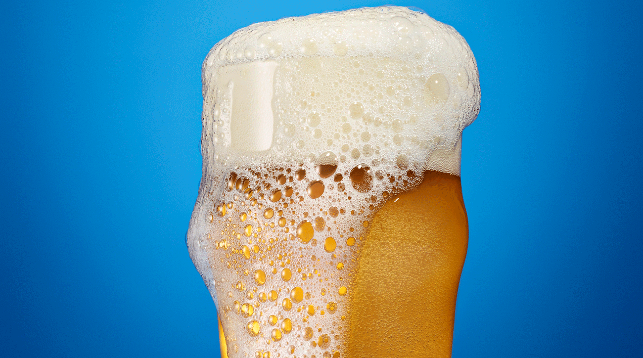 Frothy beer
