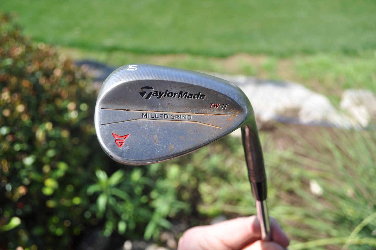 Tiger Woods' TaylorMade Milled Grind wedges. 