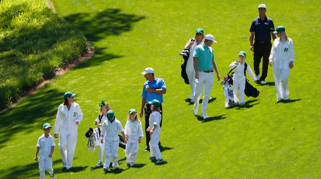 Charles Howell III, Brandt Snedeker, and Charley Hoffman with their families.