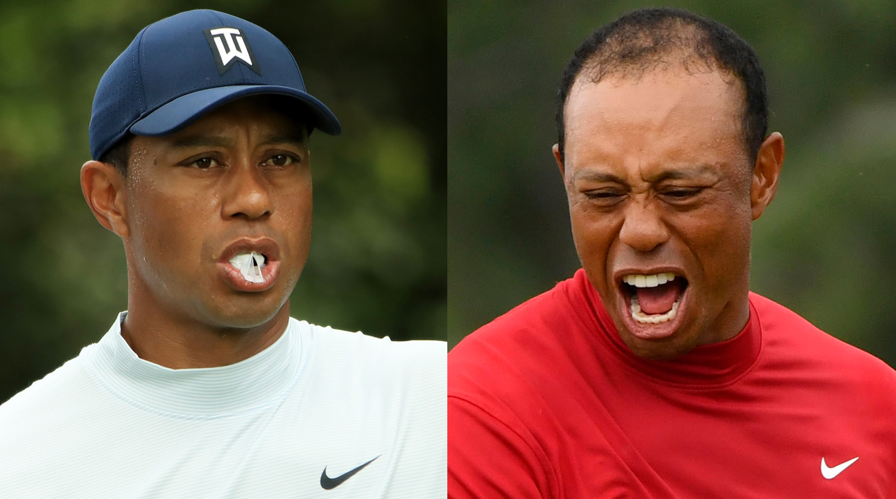 Tiger Woods chewing gum Masters: Sunday at Augusta