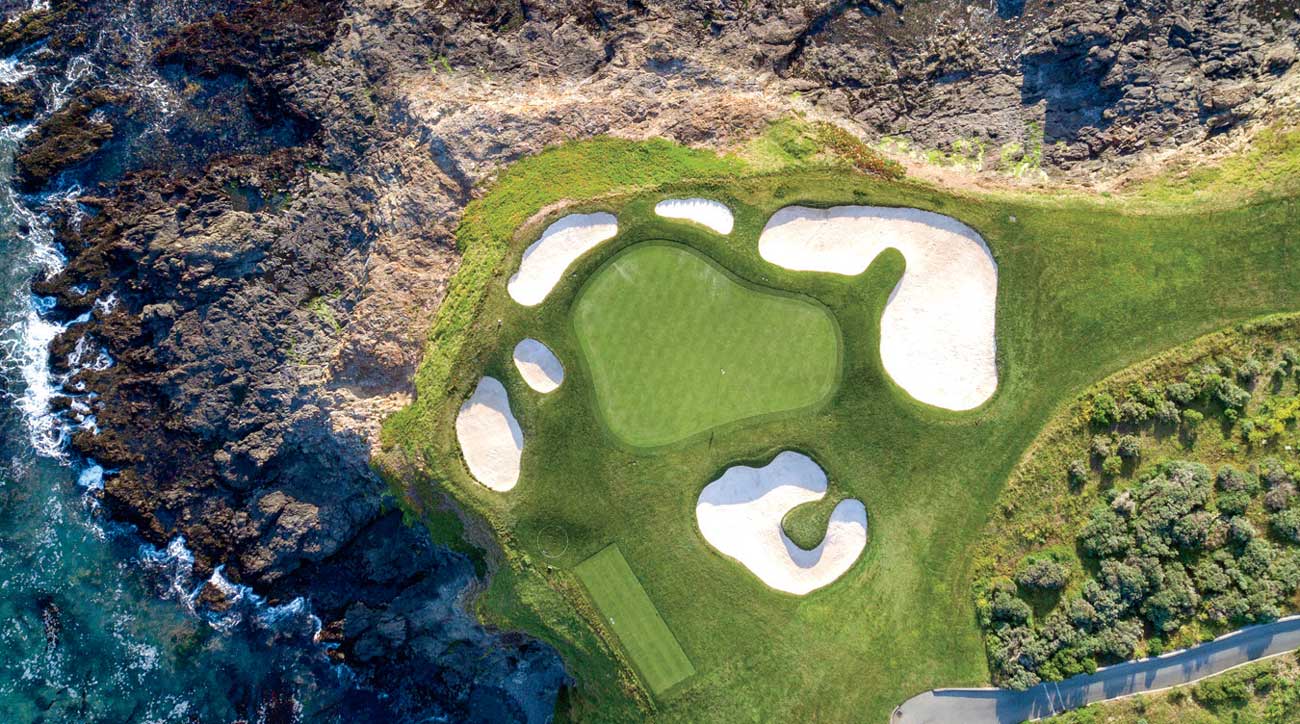 The 7th green at Pebble Beach.