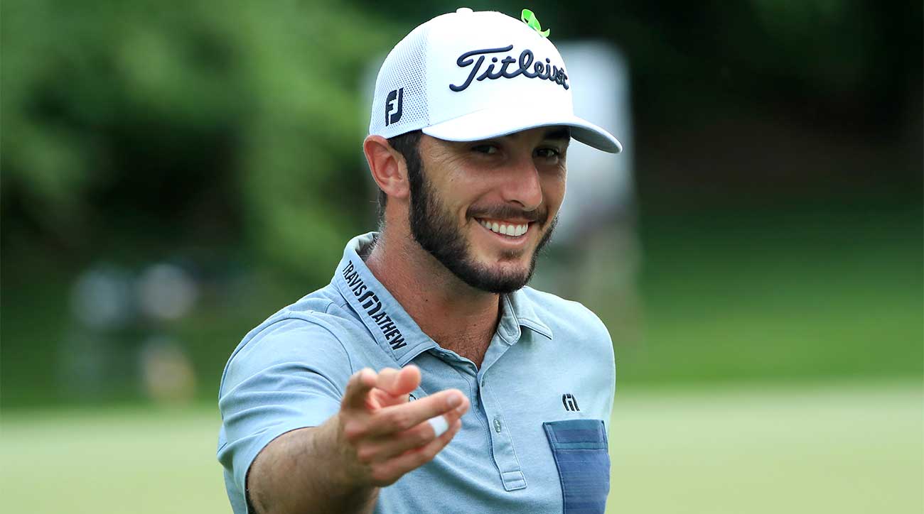 Max Homa smiles during the final round of the Wells Fargo Championship.