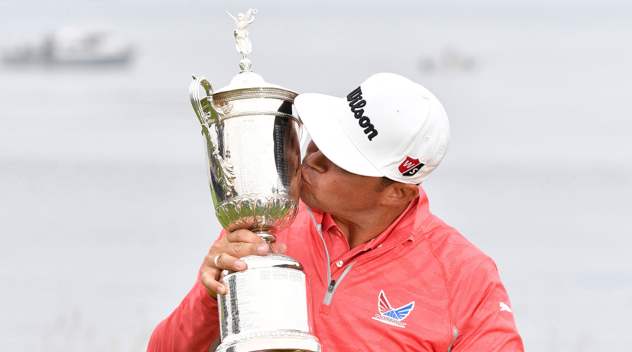 Gary Woodland US Open trophy