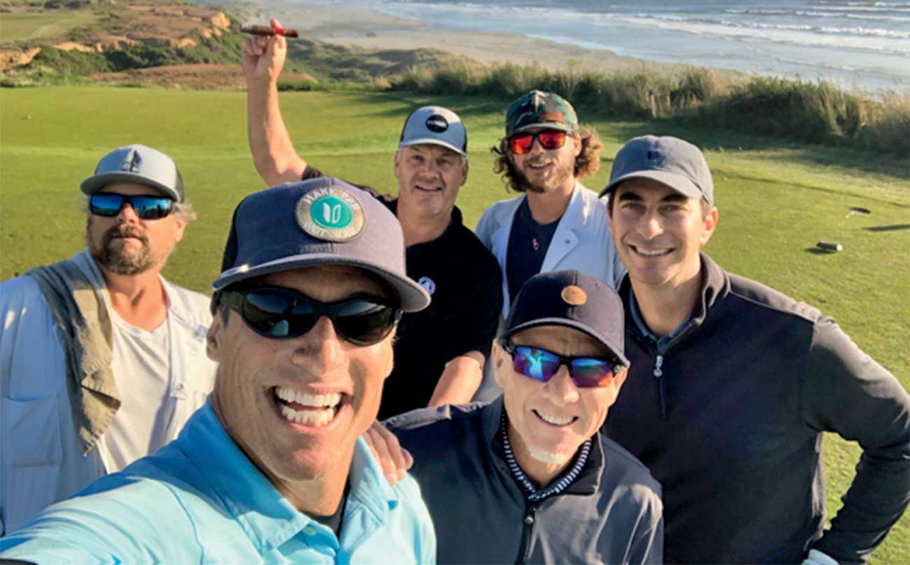 Bottom, from left: Caddie Jeff Cunningham, Licosati, SJ, Skytta, Taylor and the runner-up.
