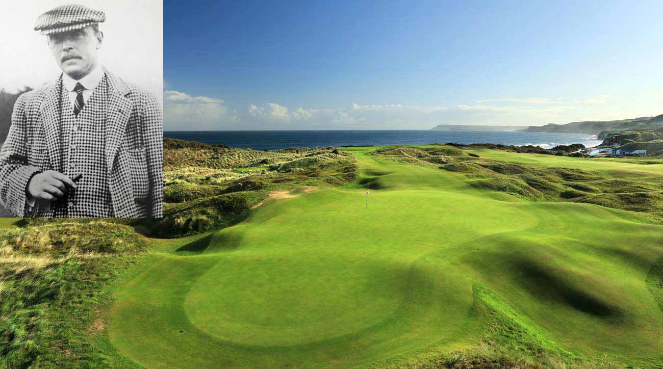 H.S. Colt (inset) and Royal Portrush Golf Club (Dunluce) in Northern Ireland,