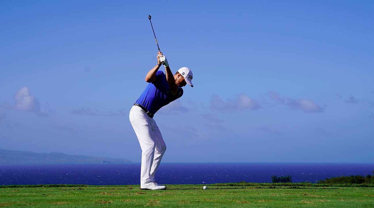 Justin Thomas hits a shot during the final round of the Tournament of Champions.