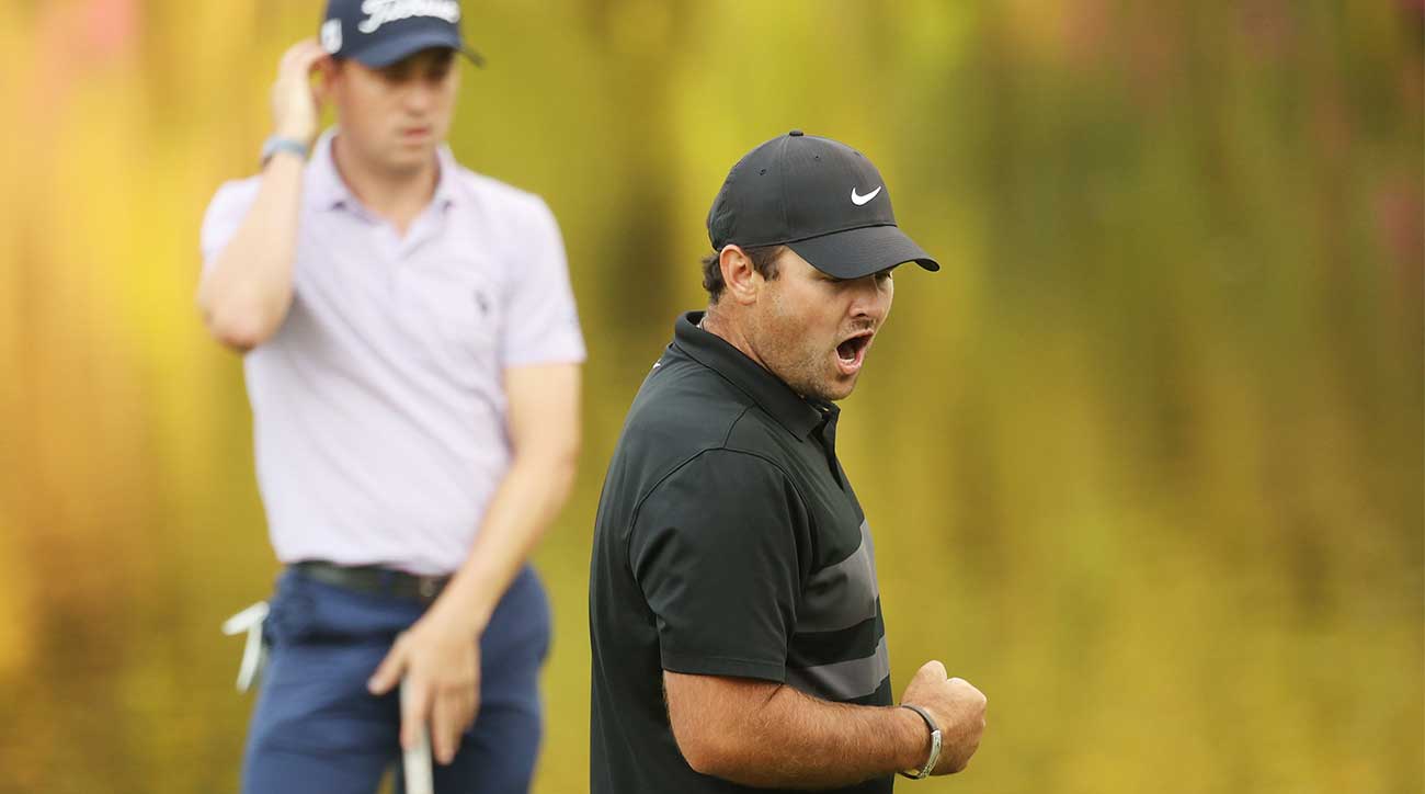 Patrick Reed made three straight birdies down the stretch to jump ahead of Bryson DeChambeau.