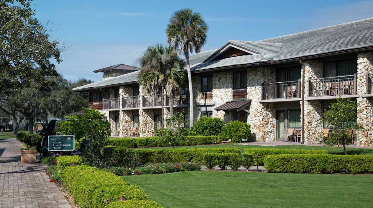 The Bay Hill Club & Lodge courtyard.
