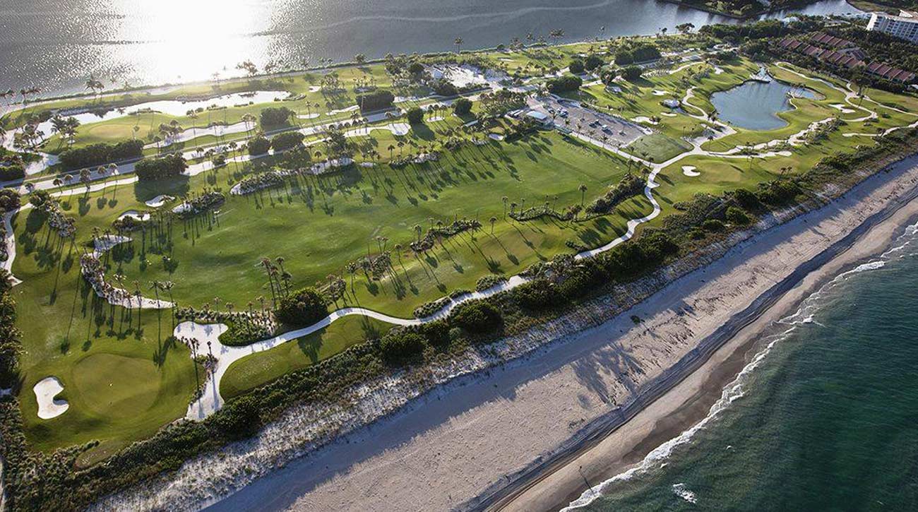 The Palm Beach Par-3 is set on a strip of land between the Intracoastal and the Atlantic.