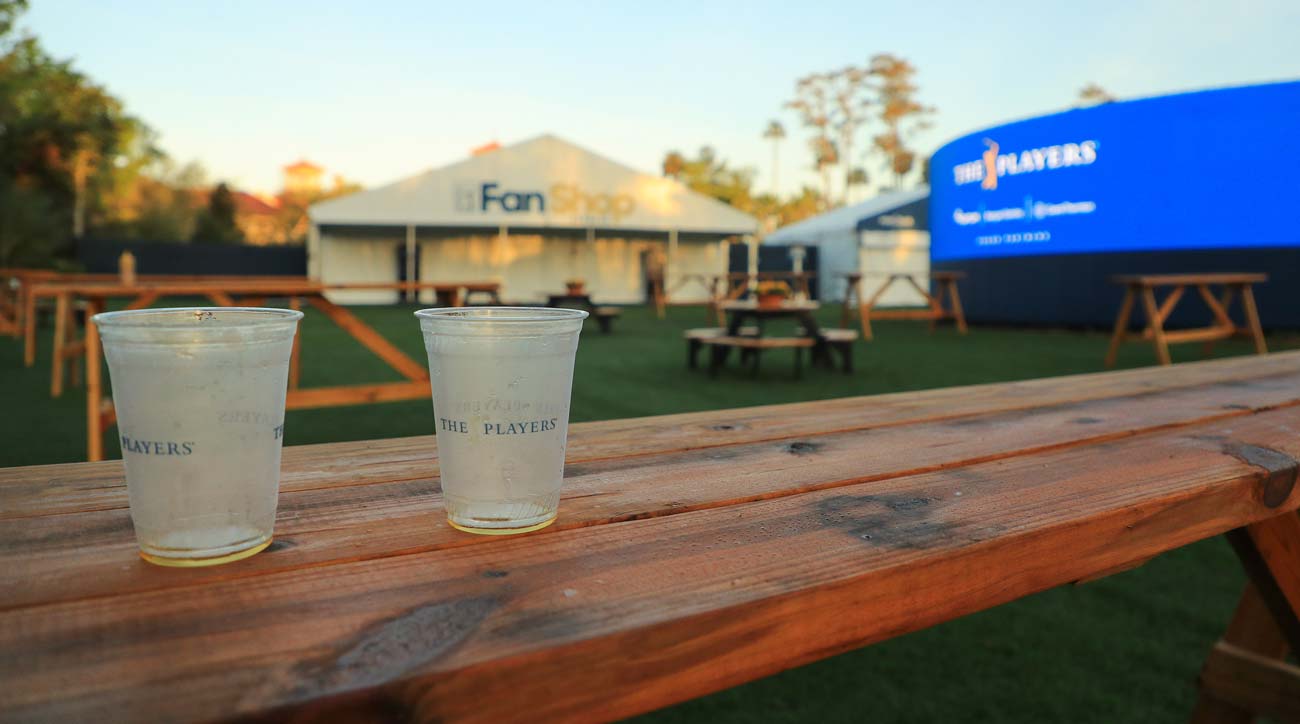 cups sit empty at the players championship