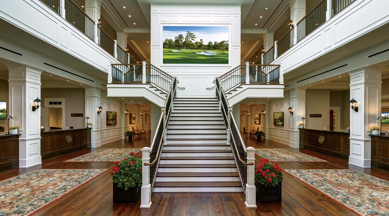 Waiting steps beyond ANGC’s stairway to paradise are loads of free food and drink .