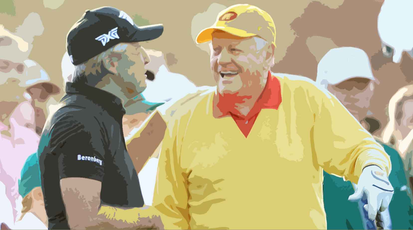 Gary Player and Jack Nicklaus helped kick off the festivities Thursday. 