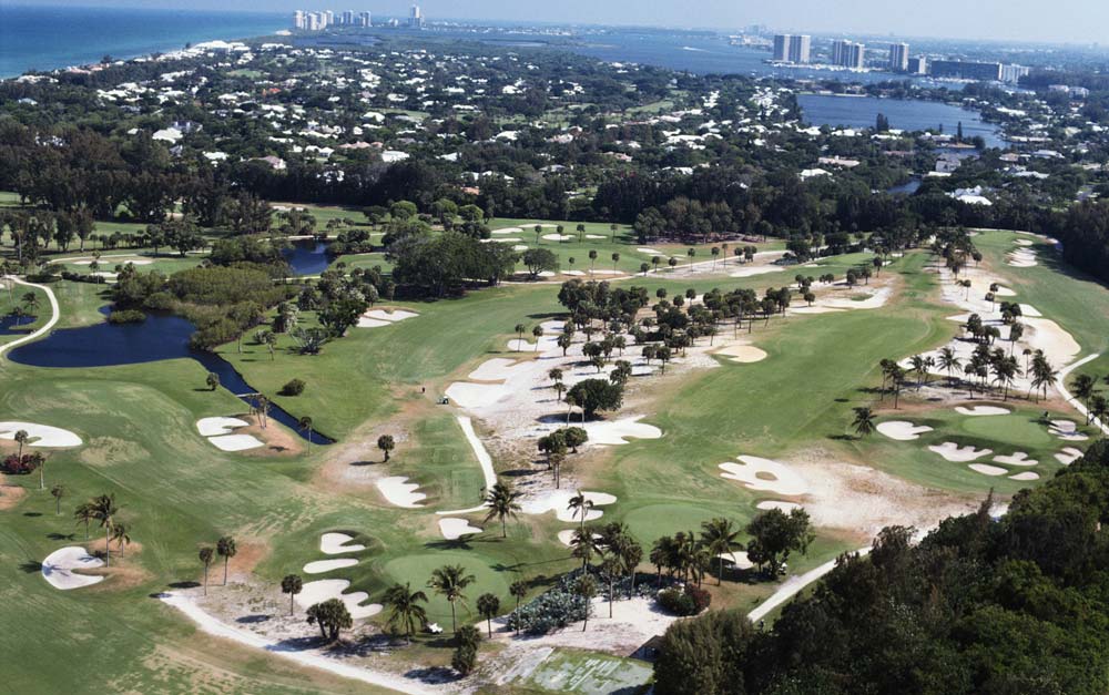 An aerial view of Seminole Golf Club.