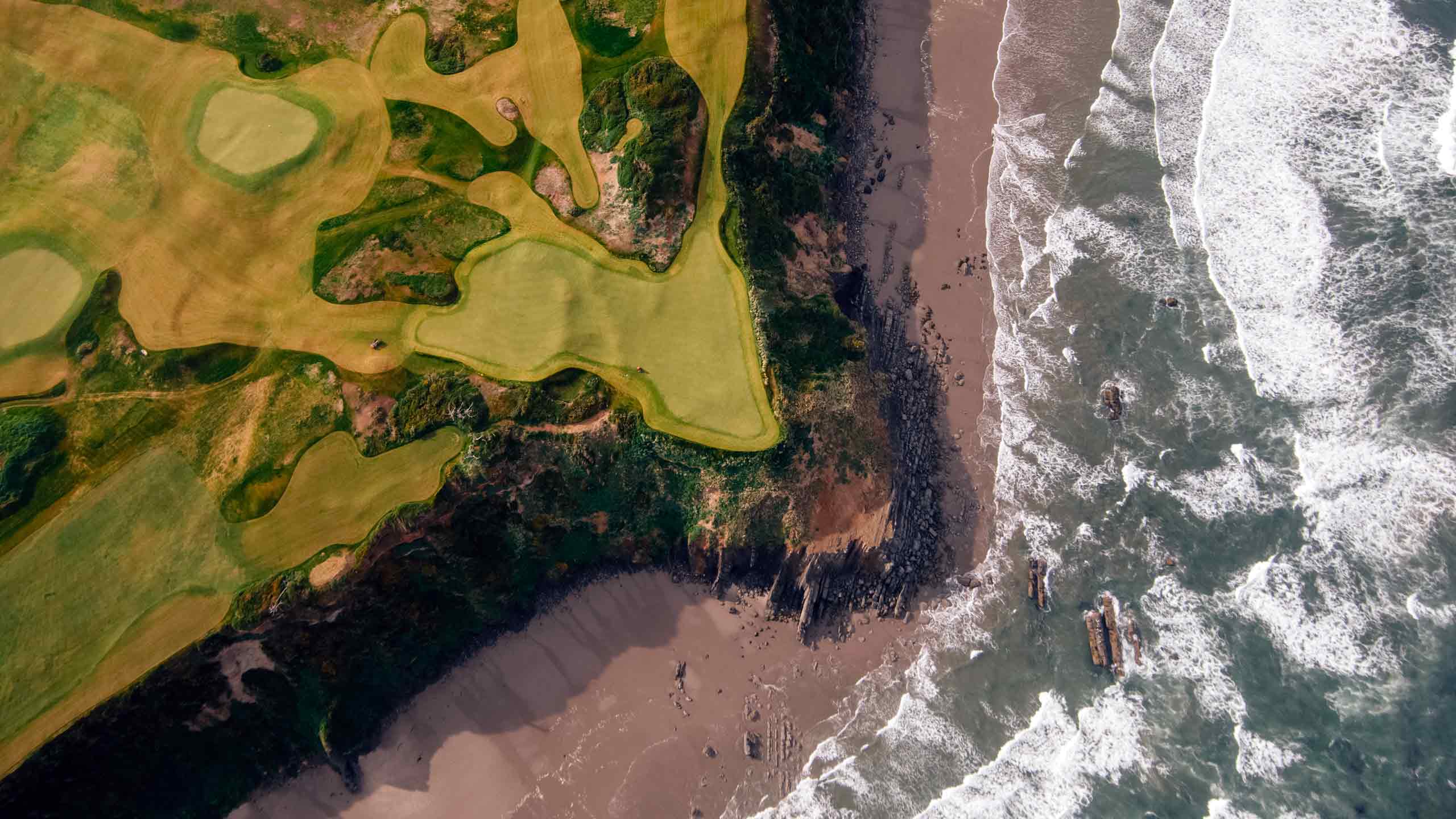 drone shot of sheep ranch