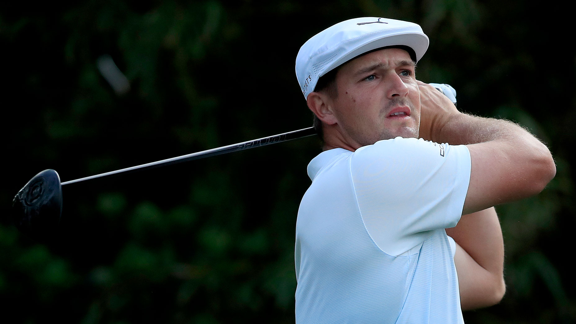 Bryson Dechambeau hits a tee shot during the Players Championship.