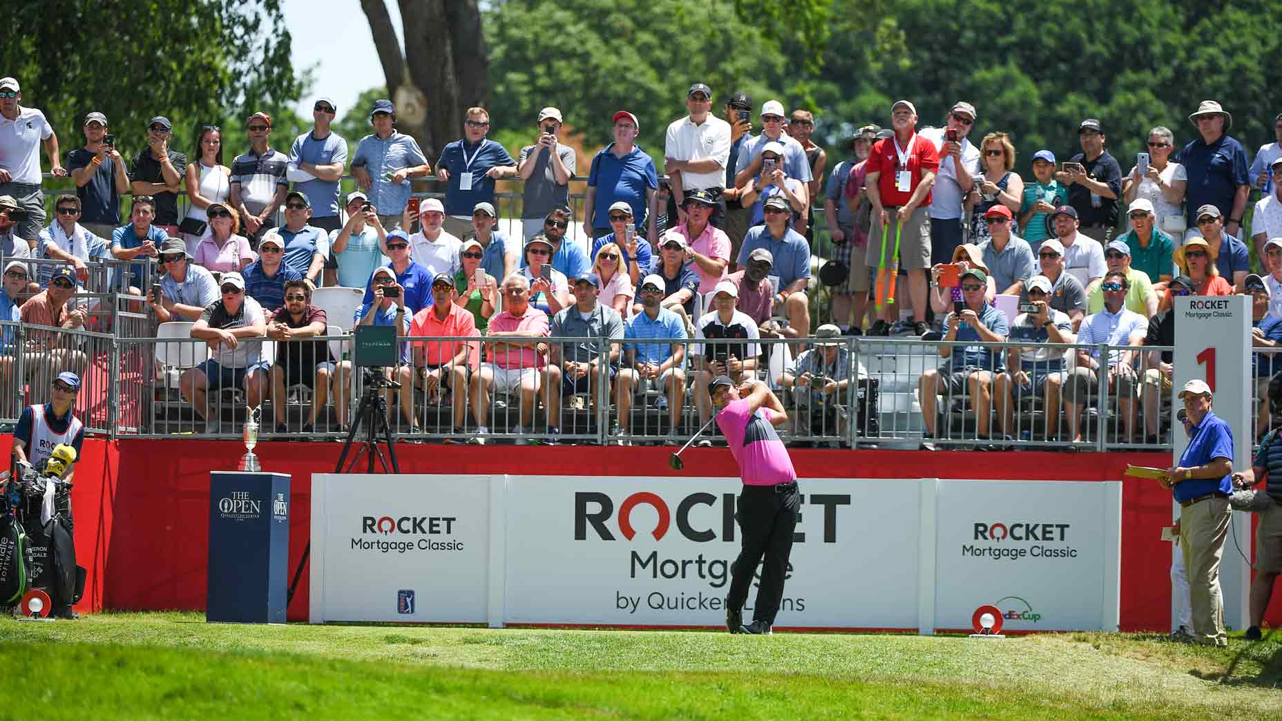 Patrick Reed at 2019 Rocket Mortgage Classic golf tournament
