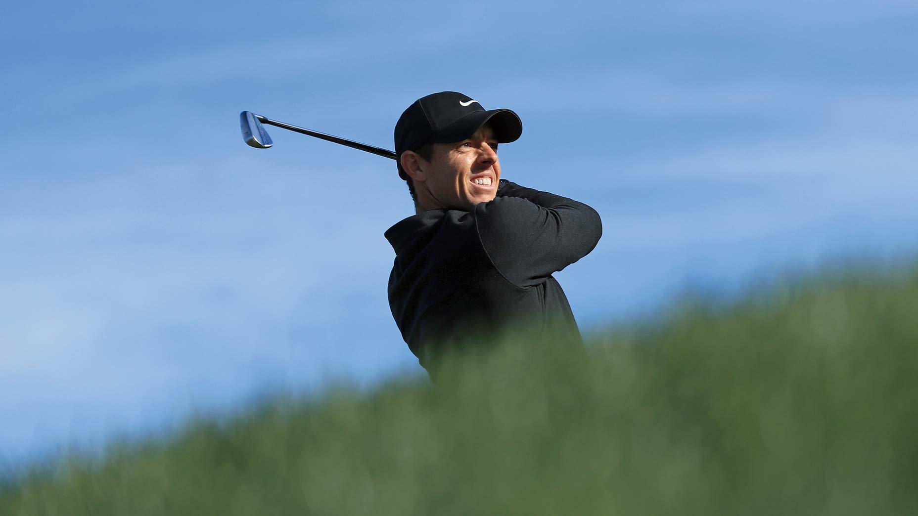 Pro golfer Rory McIlroy after shot