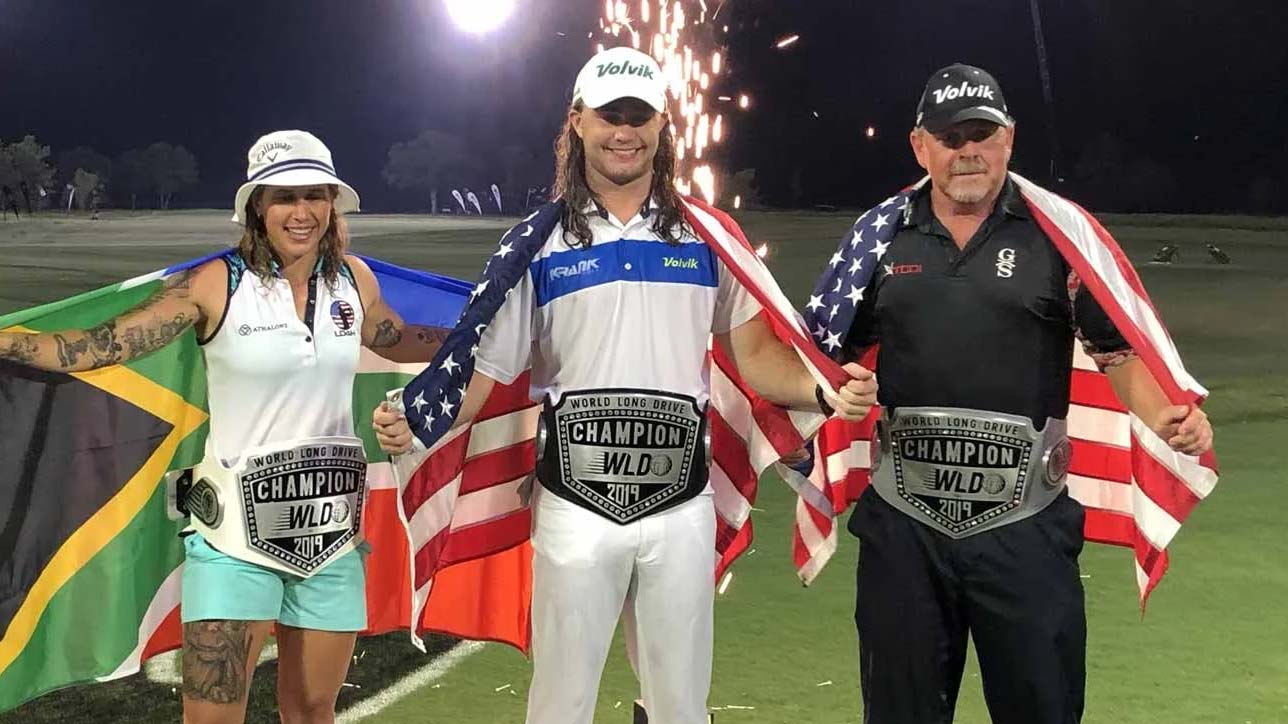 World Long Drive Champions Kyle Berkshire, Chloe Garner