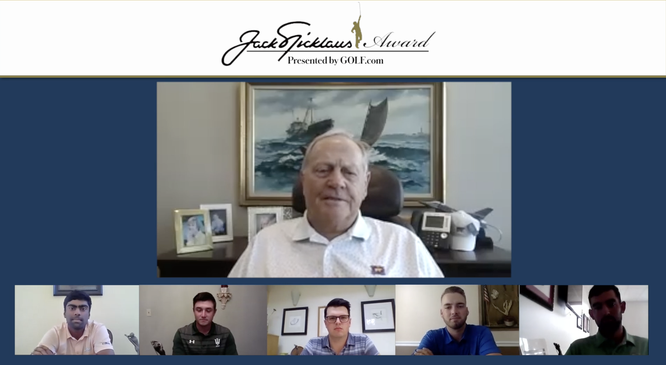 jack nicklaus with the nicklaus award winners