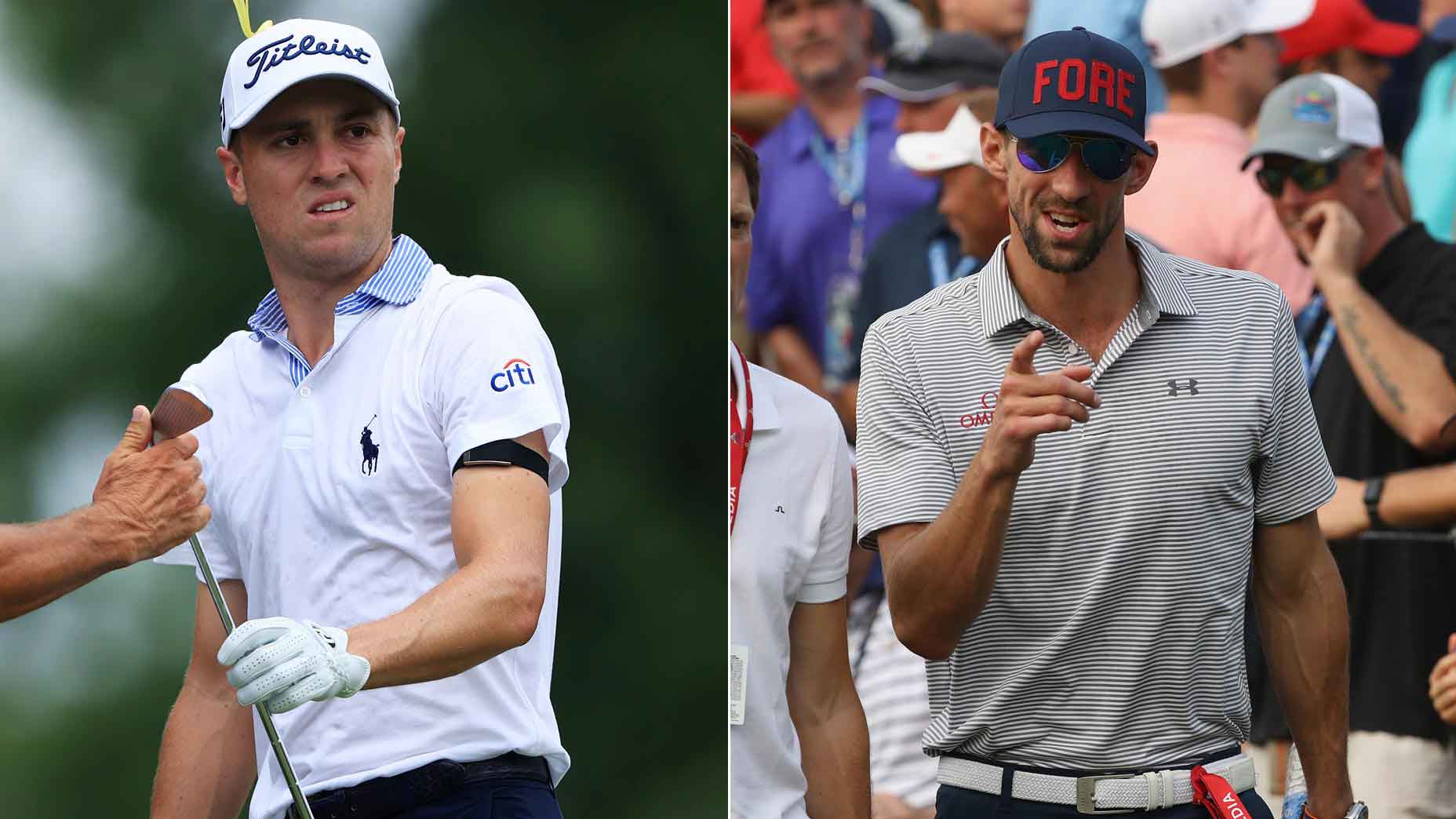 Justin Thomas and Michael Phelps