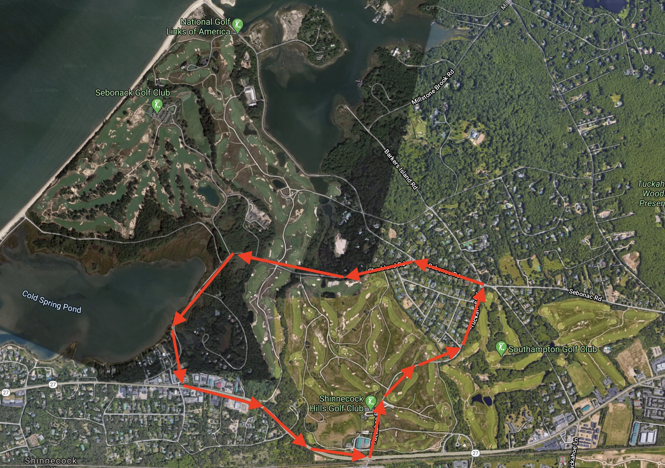 shinnecock running loop