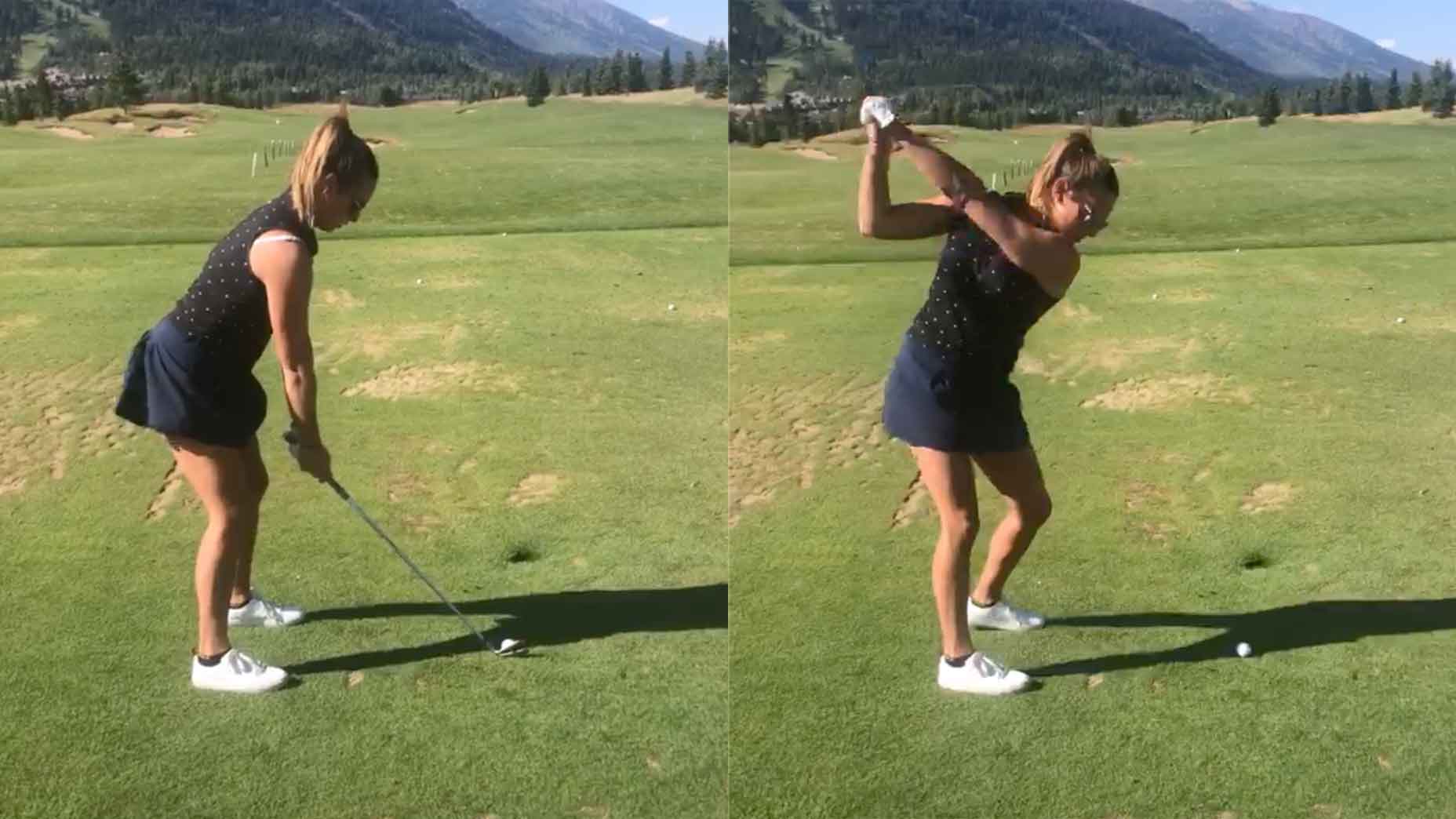 underarms on backswing