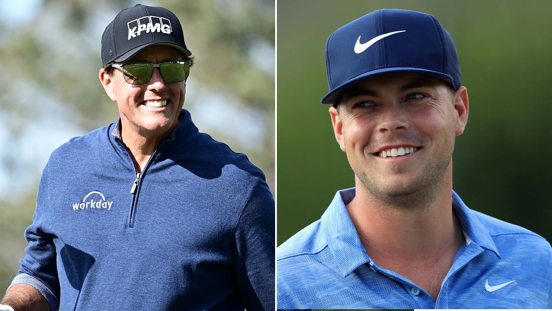 phil mickelson and keith mitchell smile