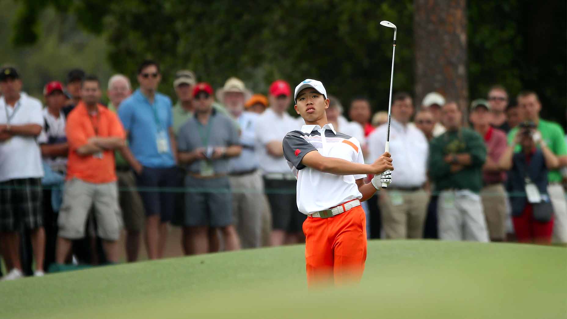 Tianlang Guan at the 2013 Masters.