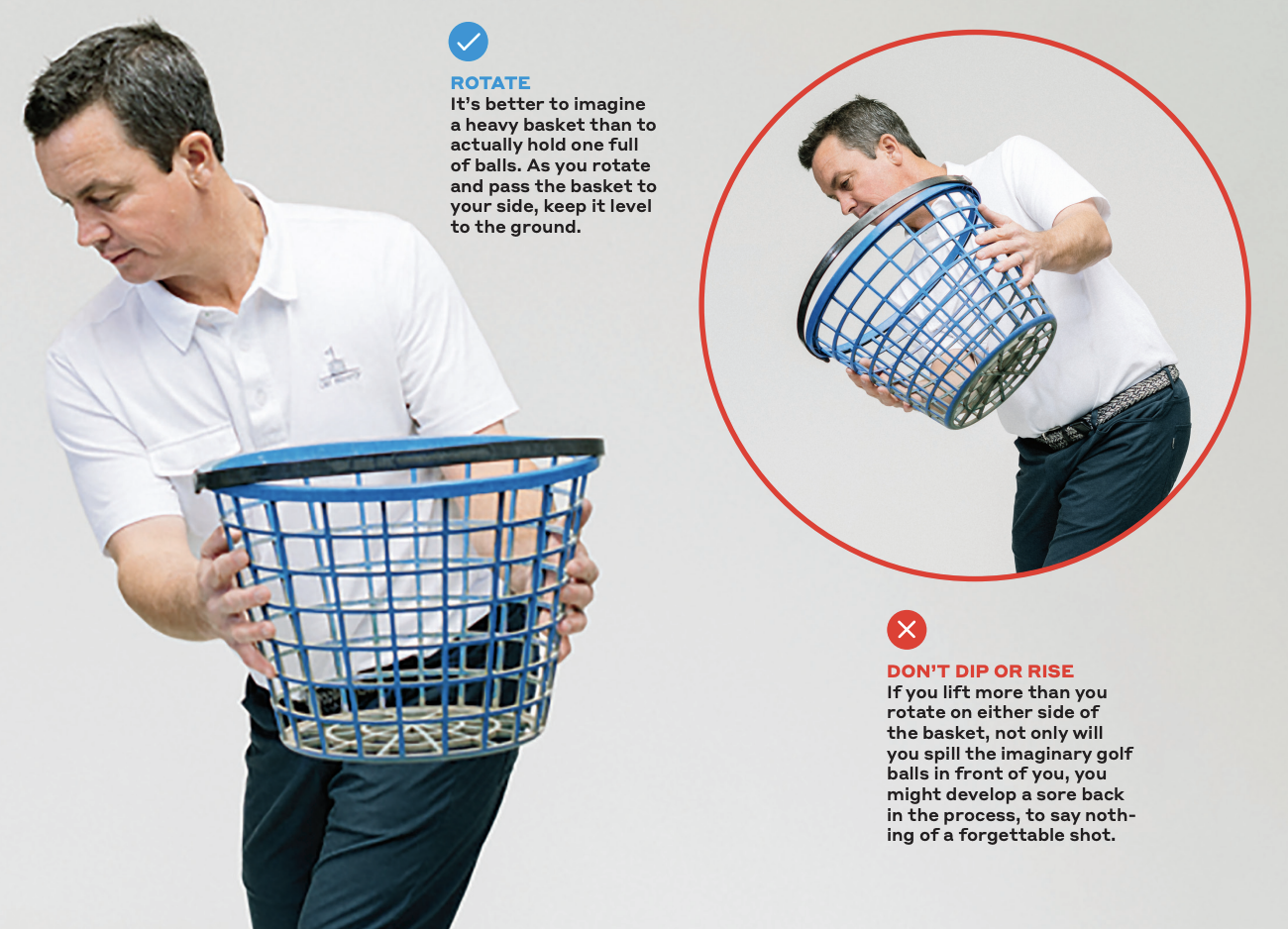 man demonstrates drill