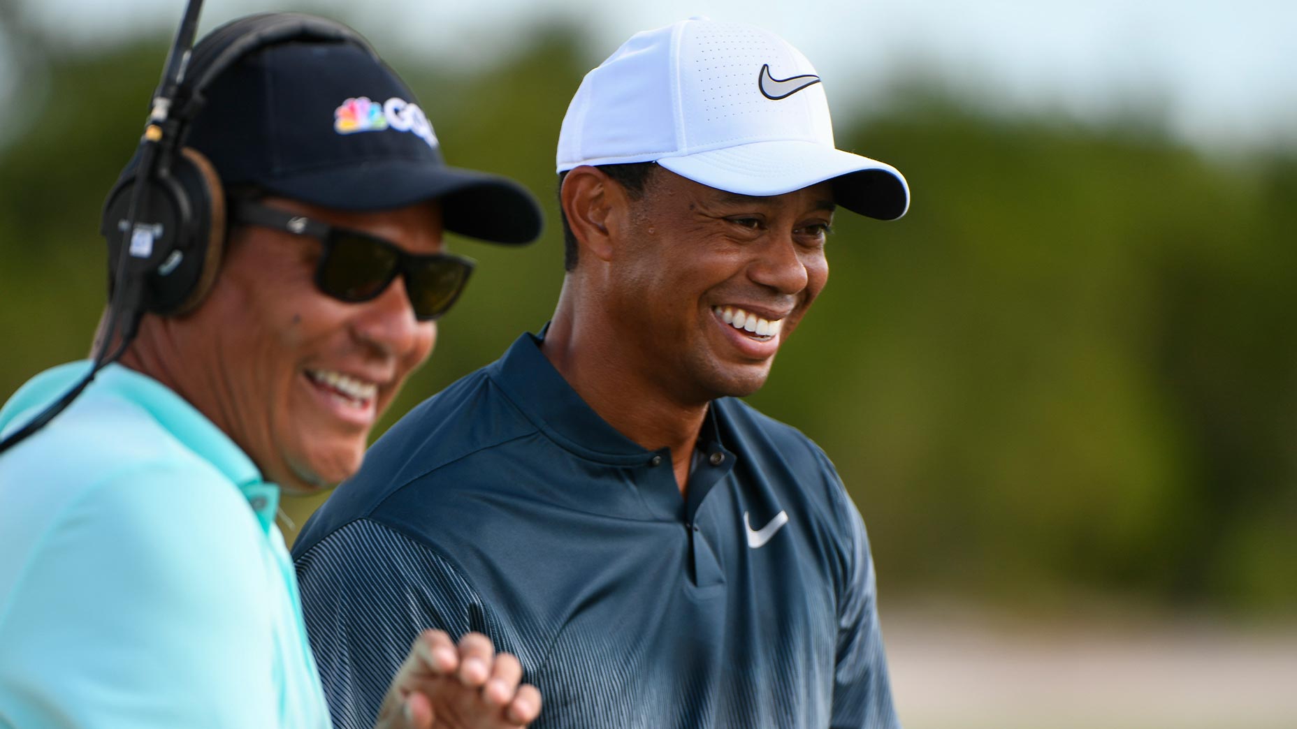 notah begay and tiger woods laugh