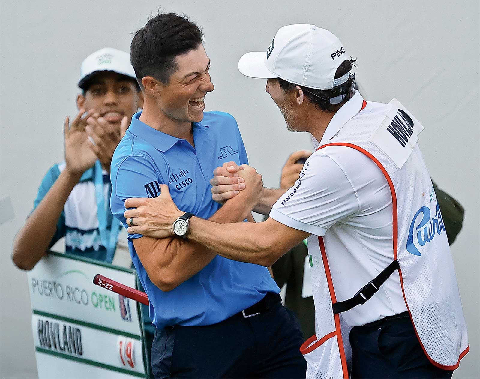 Viktor Hovland after winning the 2020 Puerto Rico Open.
