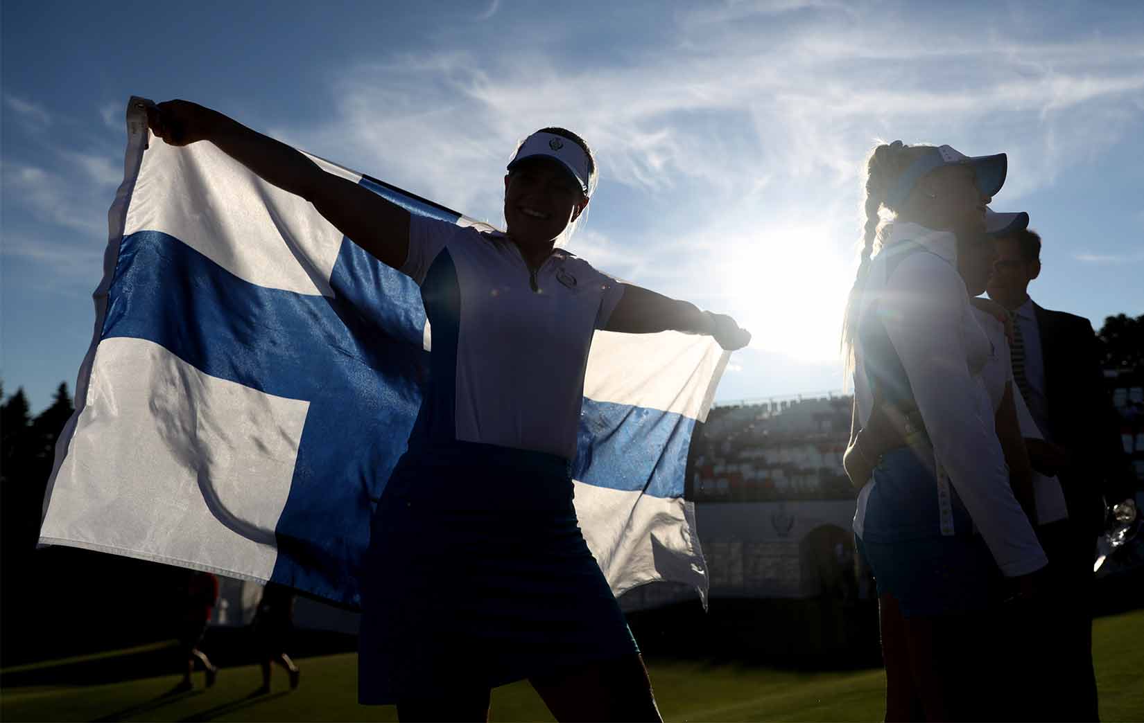Europe celebrates winning the 2021 Solheim Cup.
