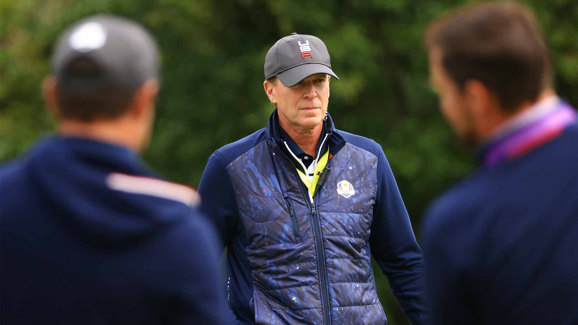 Steve stricker at the ryder cup on tuesday.