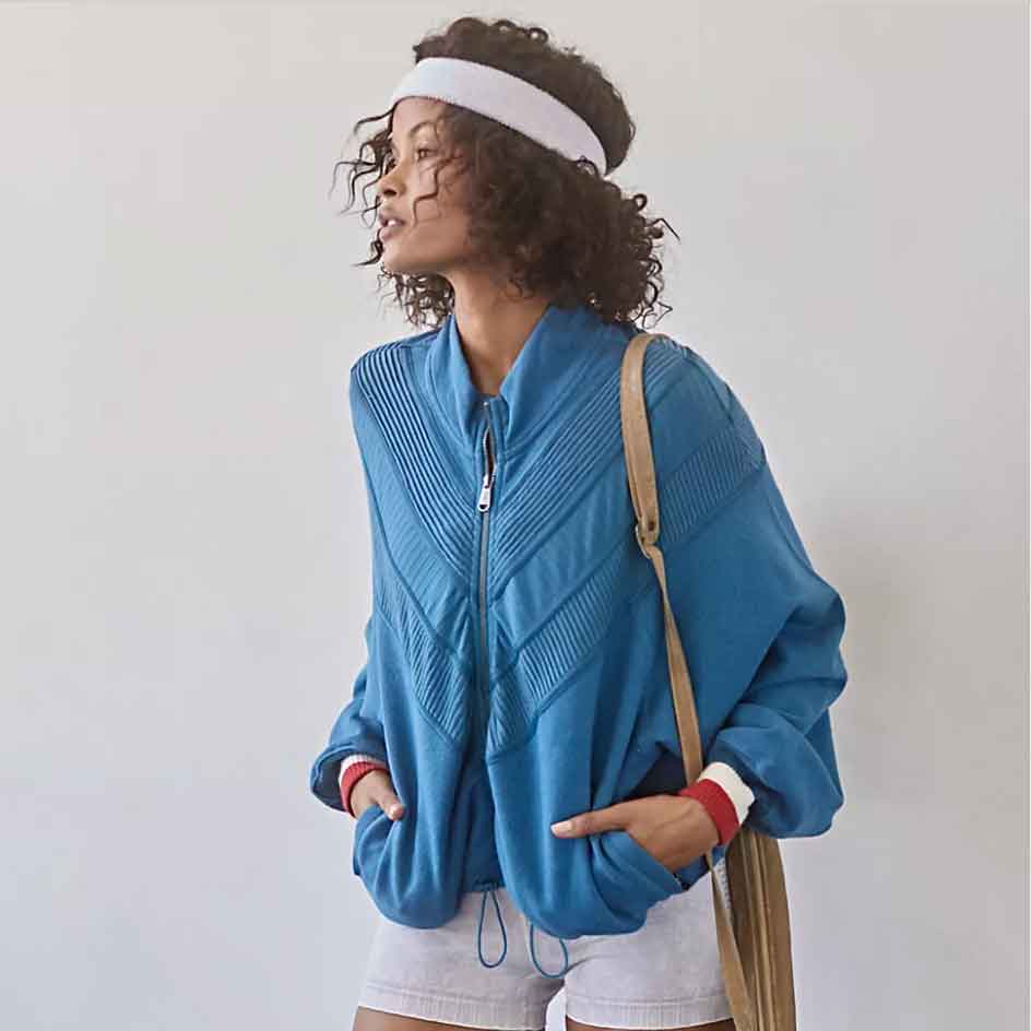 Free People Movement collection track jacket