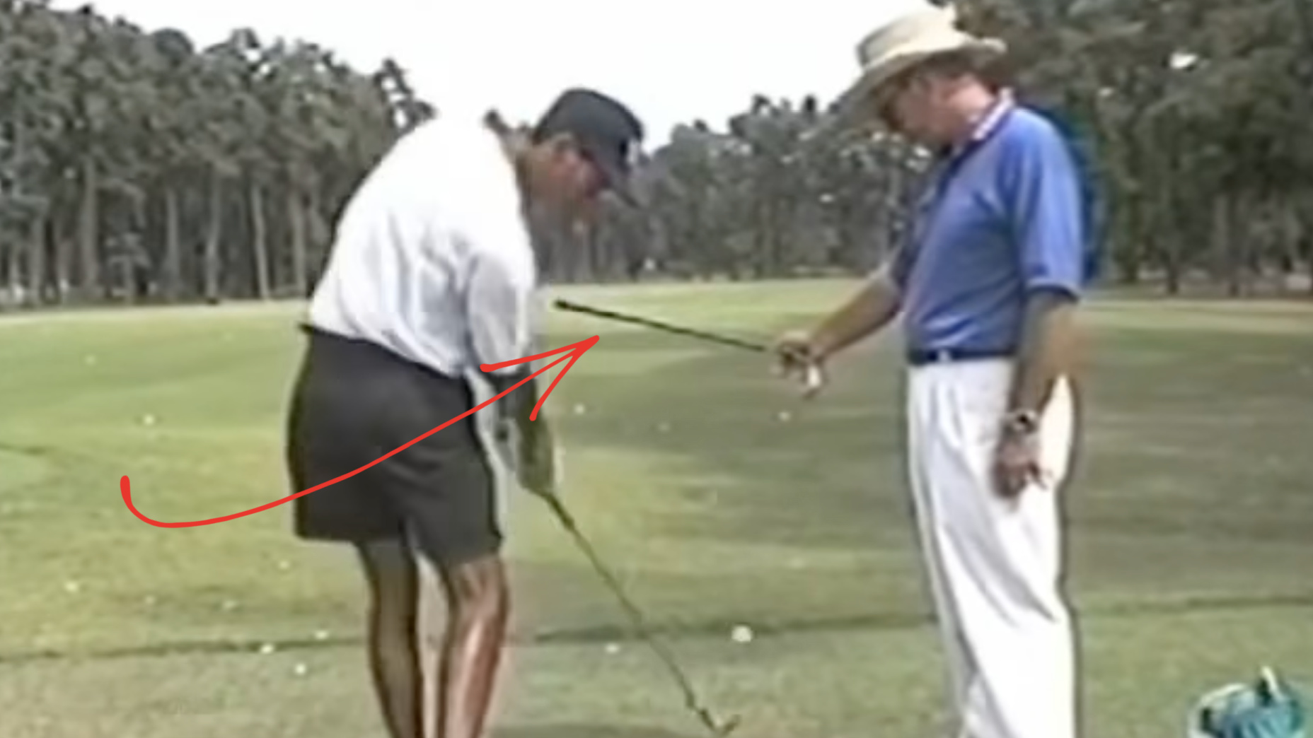 tiger woods and butch on the range