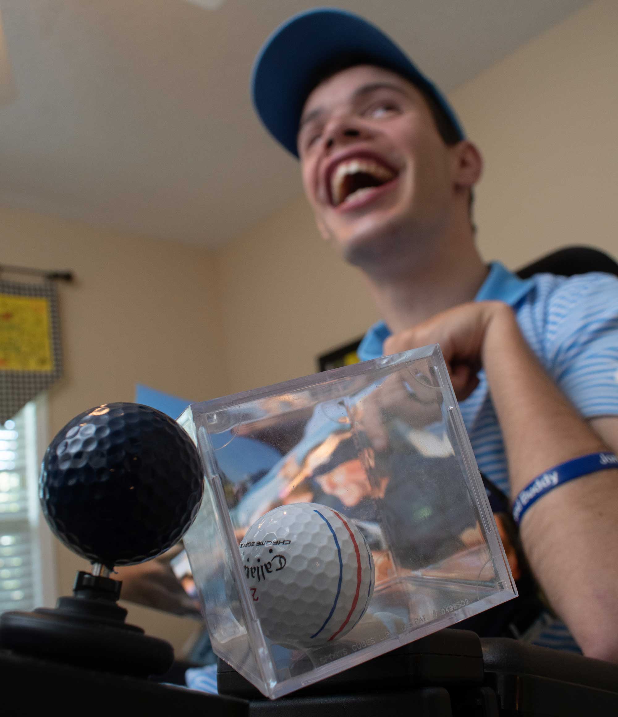 Kyler Aubrey with his ball from phil mickelson