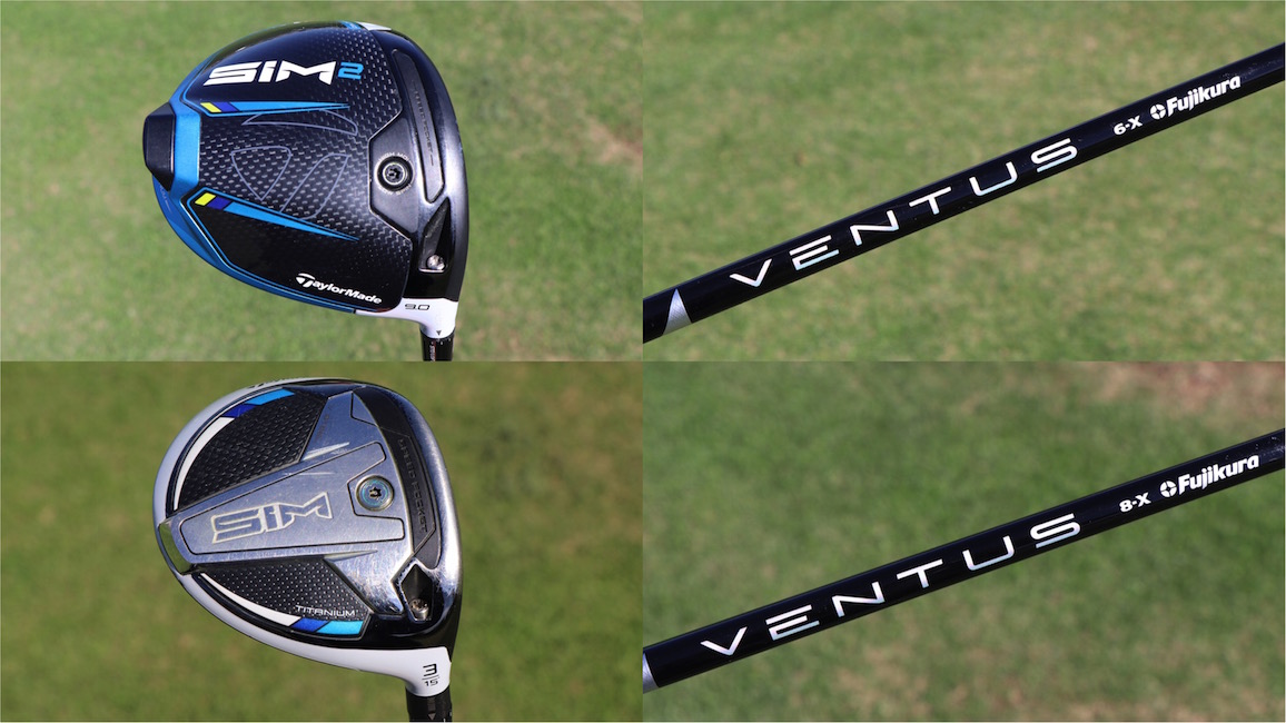 Rory McIlroy's TaylorMade driver and three wood.