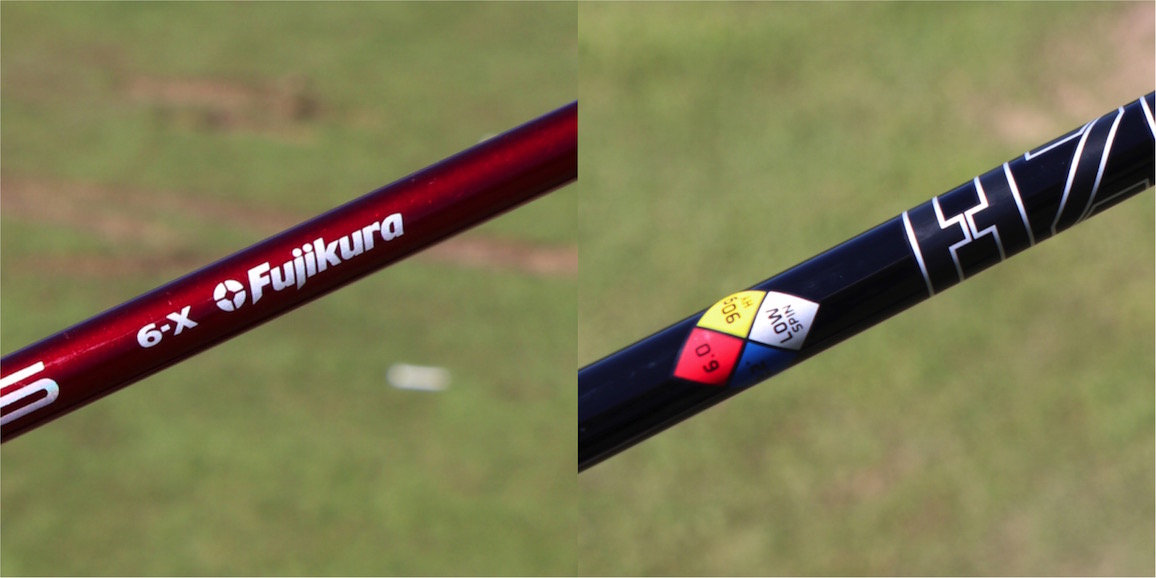 Davis Love III shaft flexes.