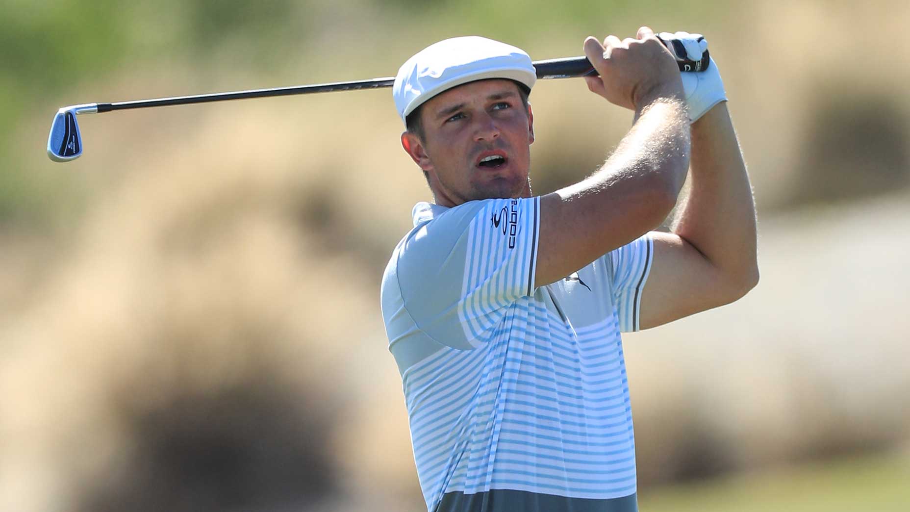 Bryson DeChambeau hits a shot during the 2019 Hero World Challenge