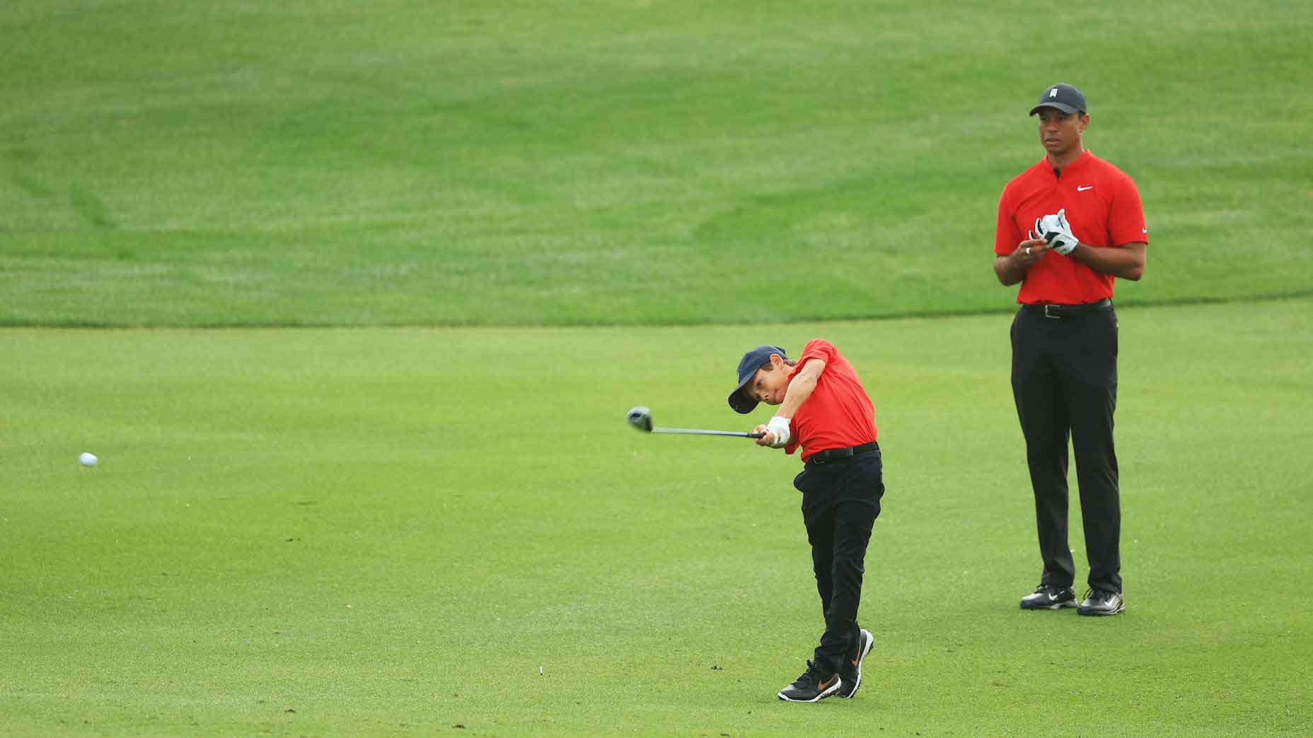 Tiger and Charlie Woods