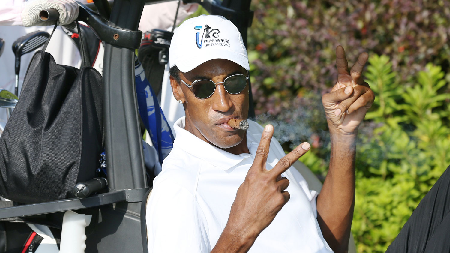 NBA legend Scottie Pippen attends the PGA Tour Series China - Zhuzhou Classic at Xiangshui Bay Golf Club on September 22, 2019 in Zhuzhou, Hunan Province of China.