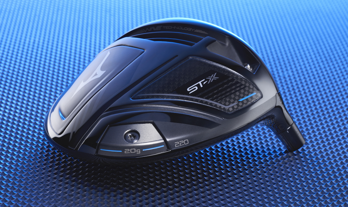 Mizuno's ST-X 220 driver, which has a 20-gram weight in the back/heel position to make it more forgiving, higher launching and draw biased.