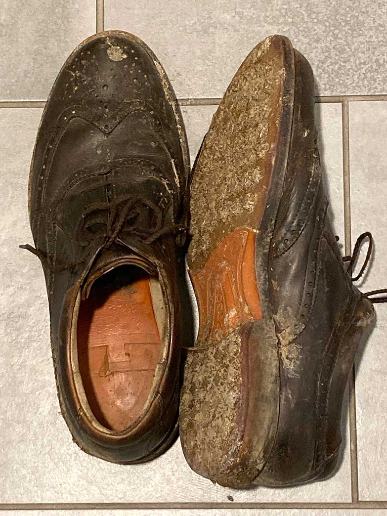 Michael Bamberger's shoes from Sweetens Cove.