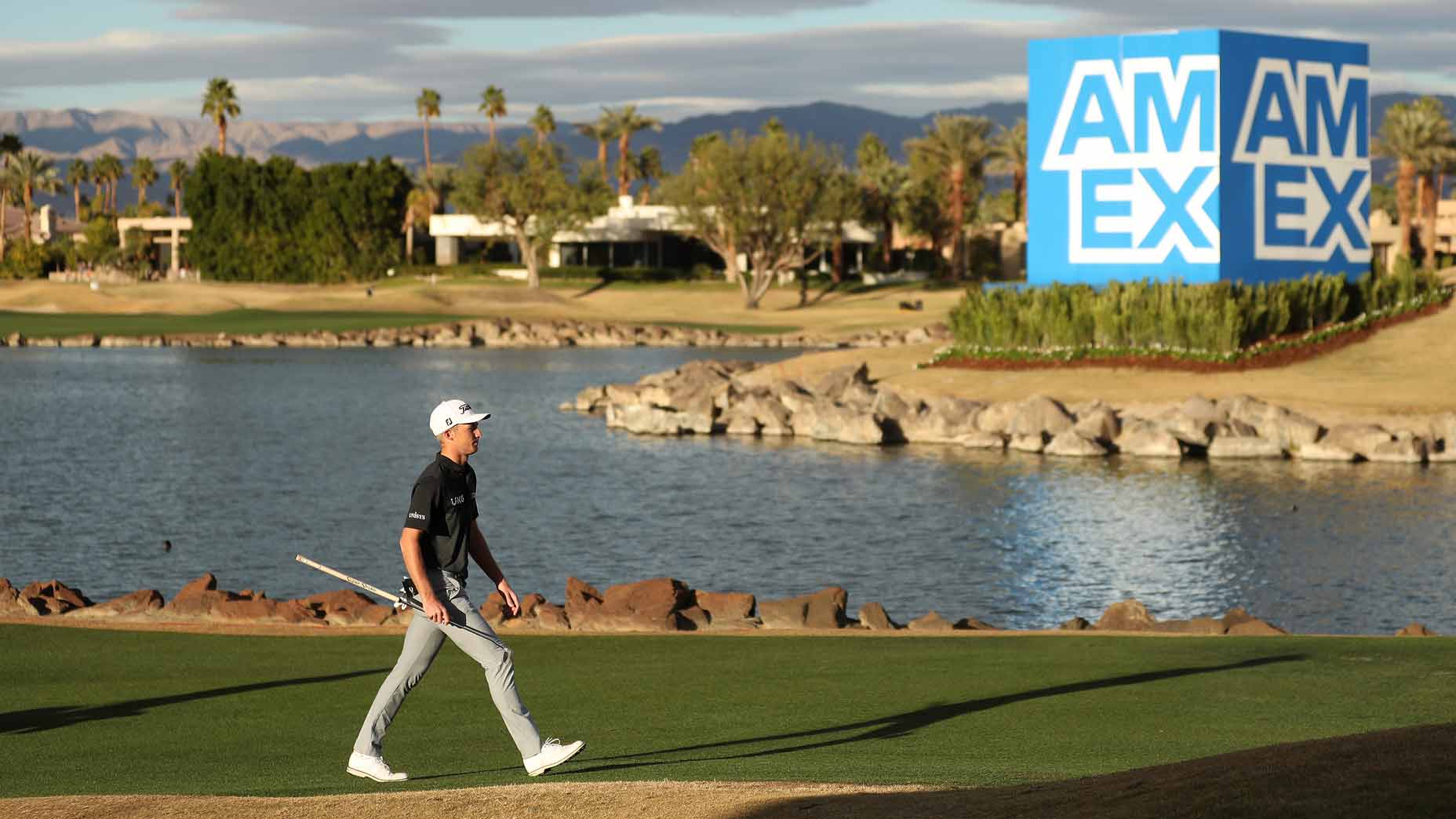 Will Zalatoris walks on the golf course during the 2022 American Express