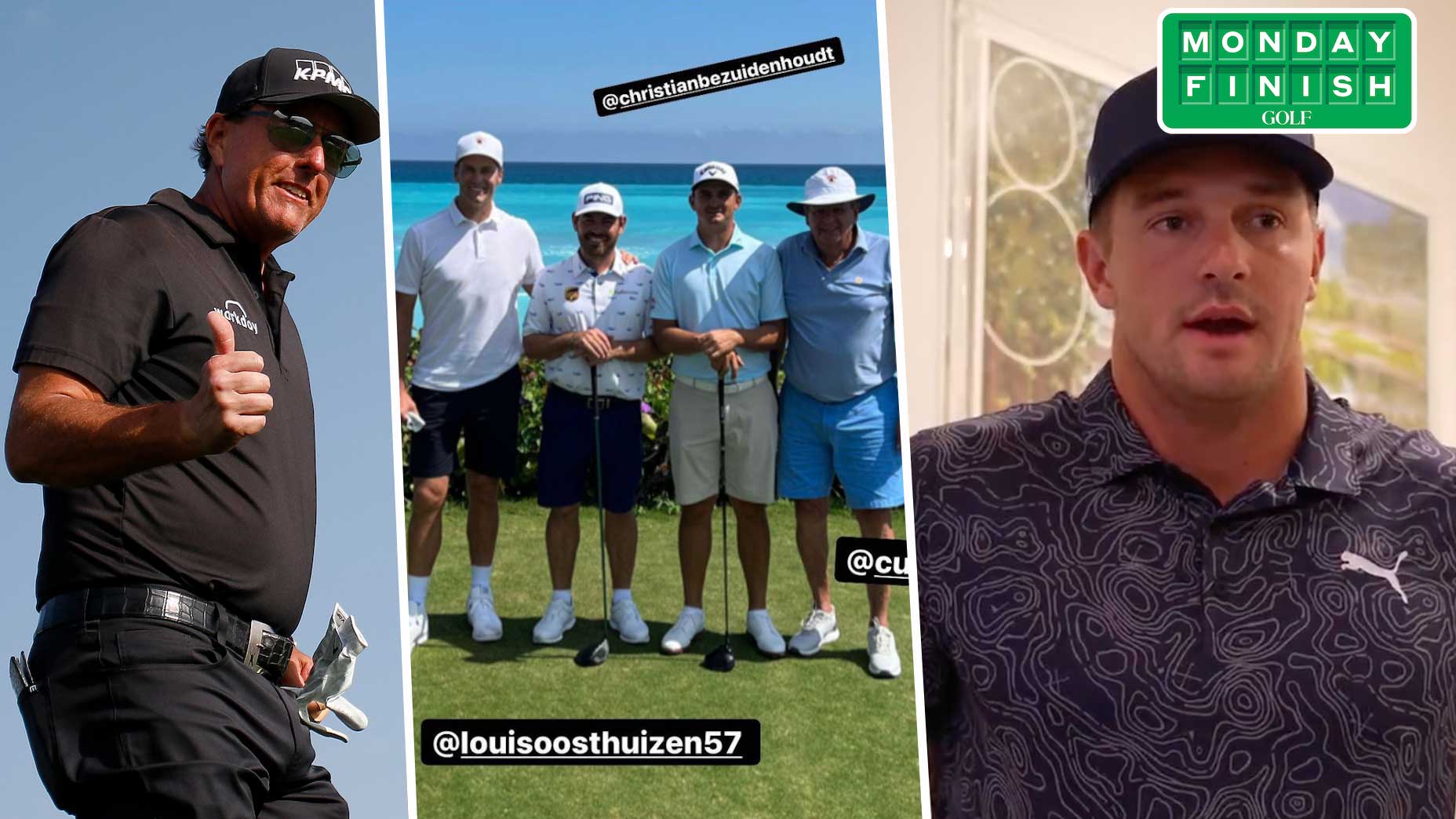 Phil Mickelson, Tom Brady and Bryson DeChambeau have each been making golf headlines.