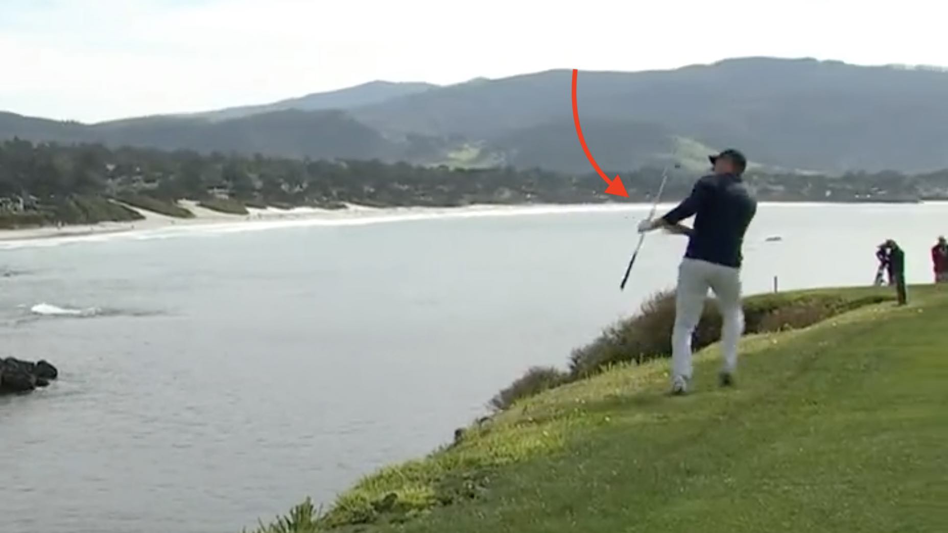 Jordan Spieth, twirling on the run.