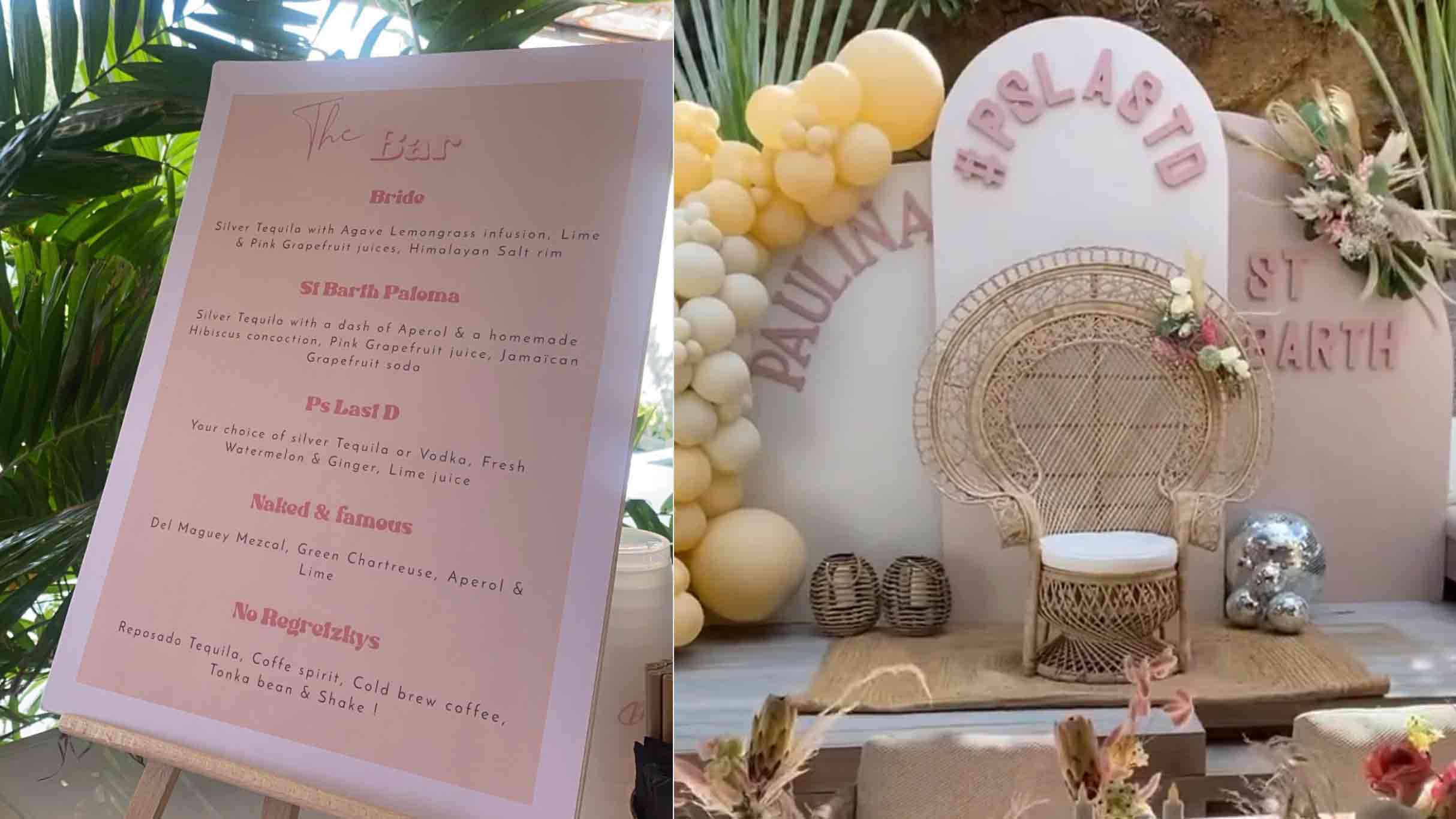 The set up in St. Barth's