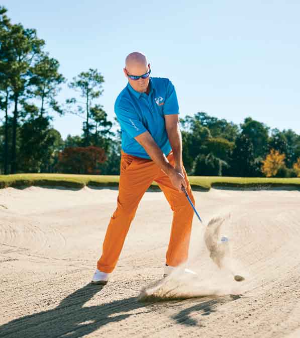 e.a. tischler hits bunker shot