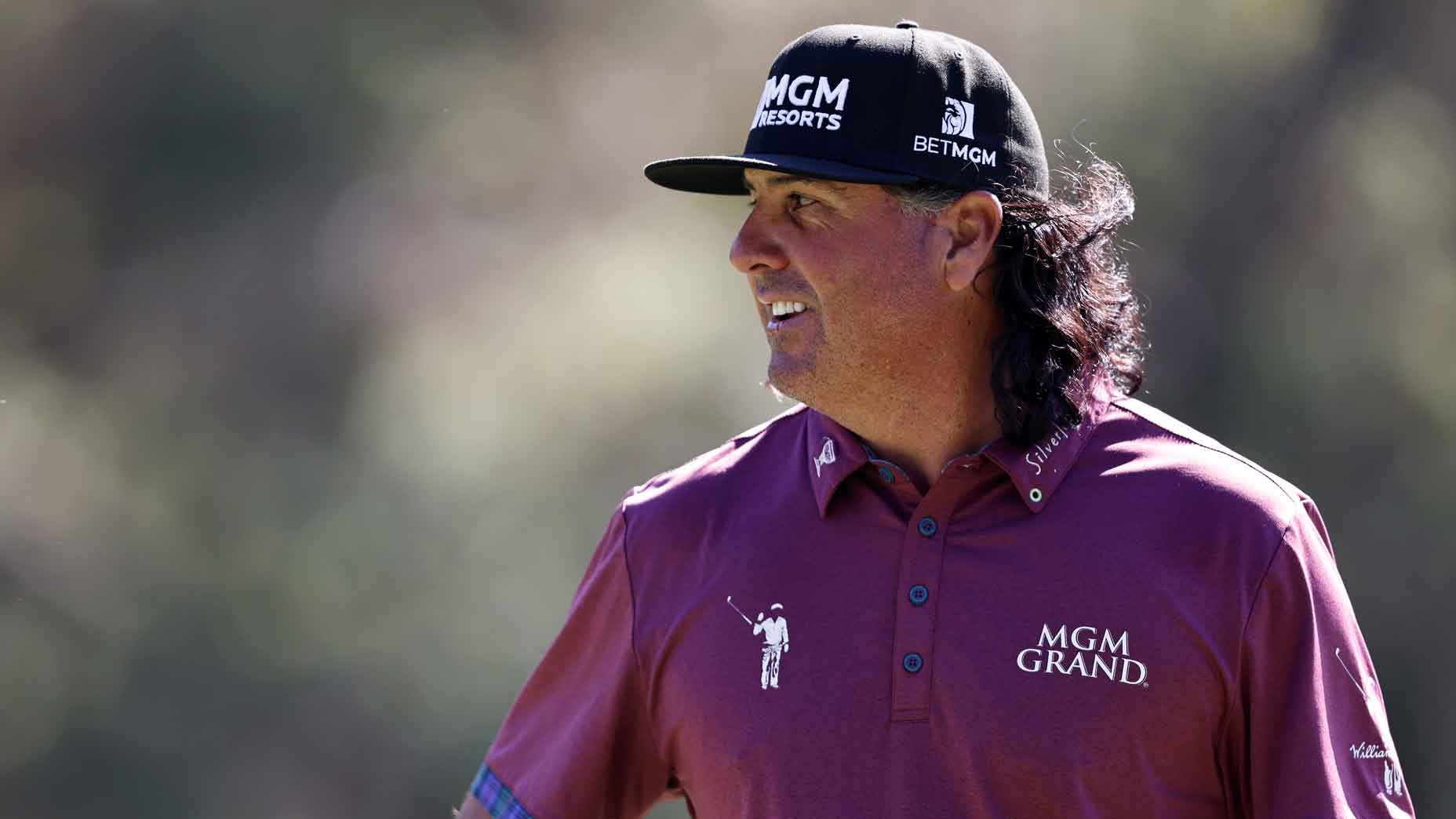 Pat Perez looks into the distance during golf tournament