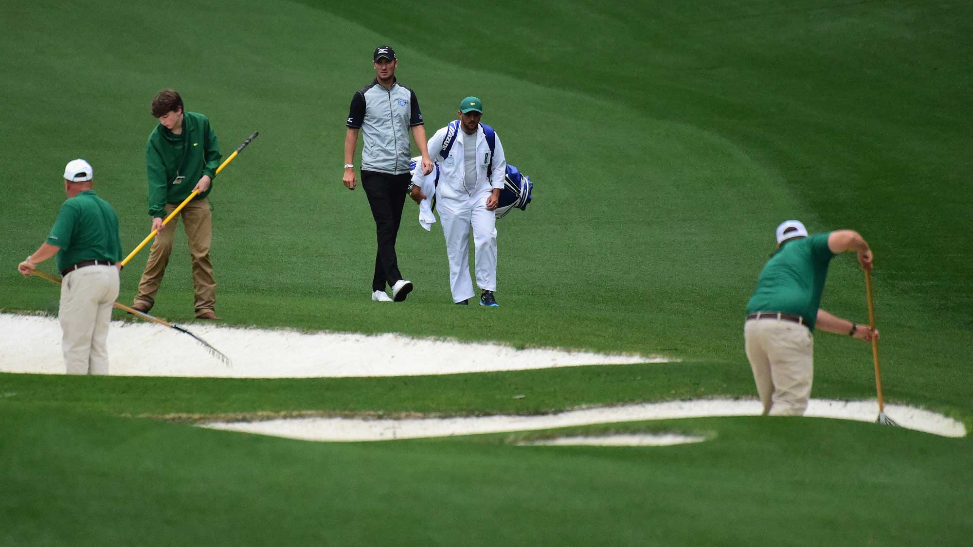 augusta grounds crew in action